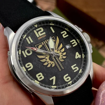 Класичний чоловічий годинник Awarder 040 Black-Silver під Індивідуальний дизайн