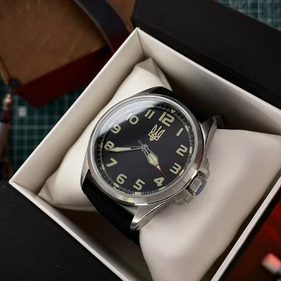 Класичний чоловічий годинник Awarder 041 Black-Silver під Індивідуальний дизайн, водонепроникний, японський механізм