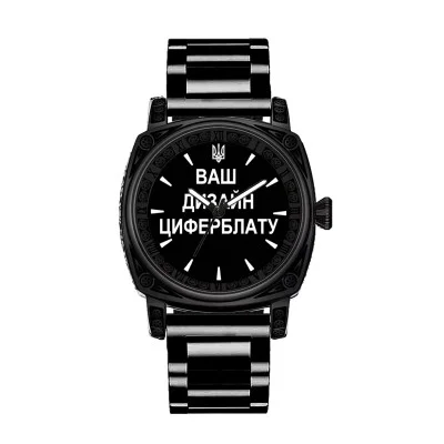 Классические мужские часы Awarder 021 Black Steel с Индивидуальным дизайном, стальной ремешок
