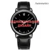 Класичний чоловічий годинник Awarder 022 Black Leather Automatic з Індивідуальним дизайном, шкіряний ремінець фото 2