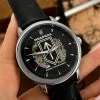 Класичний годинник Awarder 022 Silver Leather Automatic з Індивідуальним дизайном, шкіряний ремінець фото 5