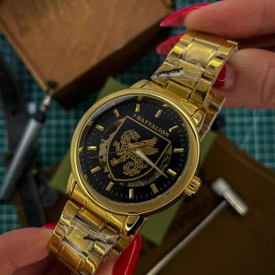 Класичний годинник Awarder 022 Gold Metall Automatic з Індивідуальним дизайном, металевий ремінець