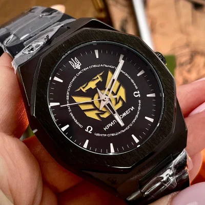 Класичний годинник Awarder 026 Black під Індивідуальний дизайн, сталевий ремінець