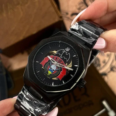 Класичний годинник Awarder 026 Black під Індивідуальний дизайн, сталевий ремінець