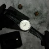 Класичний чоловічий годинник Awarder 020 Тризуб cрібло Silver-White, шкіряний ремінець, японський механізм фото 5