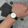 Класичний чоловічий годинник Awarder 020 Тризуб cрібло Silver-White, шкіряний ремінець, японський механізм фото 3