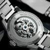 Класичний чоловічий годинник Awarder 058 Де би не був Silver-Black Steel, водонепроникний, японський механізм фото 10