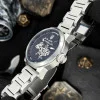 Класичний чоловічий годинник Awarder 058 Де би не був Silver-Black Steel, водонепроникний, японський механізм фото 6