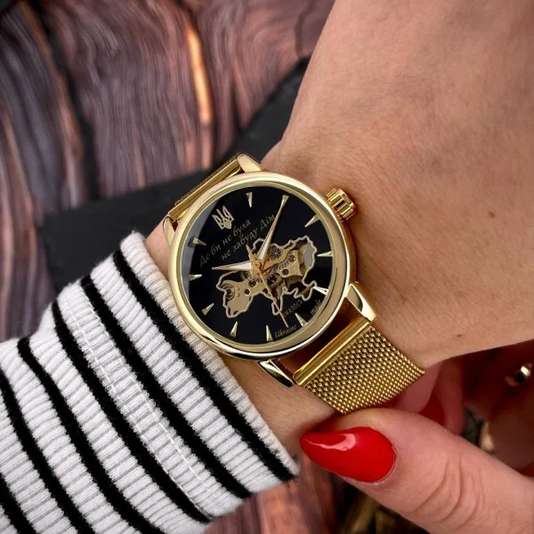 Классические женские часы Awarder 028-3D Де би не була Gold-Black фото 10