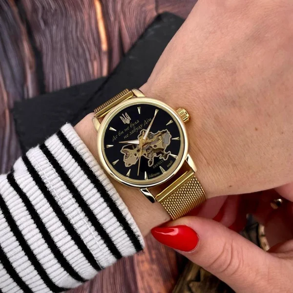 Классические женские часы Awarder 028-3D Де би не була Gold-Black фото 9