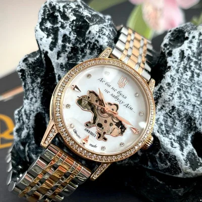 Классические женские часы Awarder 049 Де би не була Silver-Gold-Pearl, водонепроницаемый