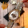 Класичний жіночий годинник Awarder 049 Де би не була Silver-Gold-White, водонепроникний фото 3