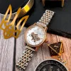 Класичний жіночий годинник Awarder 049 Де би не була Silver-Gold-White, водонепроникний фото 4