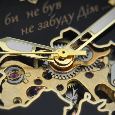 Класичний годинник Awarder 026-3D Де би не був Gold-Black, сталевий ремінець