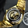 Класичний годинник Awarder 026-3D Де би не був Gold-Black, сталевий ремінець фото 5