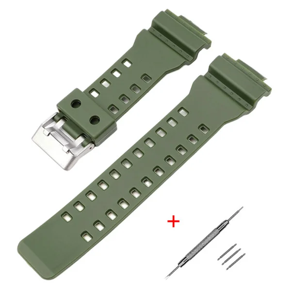 Ремешок + монтажные инструменты для Casio G-Shock GA-100/110/120/140/150/200/300/400/700, GD-100/110 фото 1