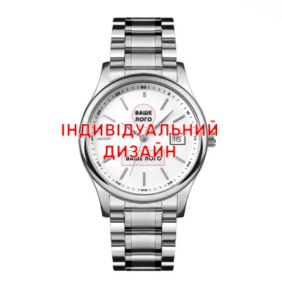 Класичний чоловічий годинник Awarder 023 Silver Steel під Індивідуальний дизайн, водонепроникний, японський механізм