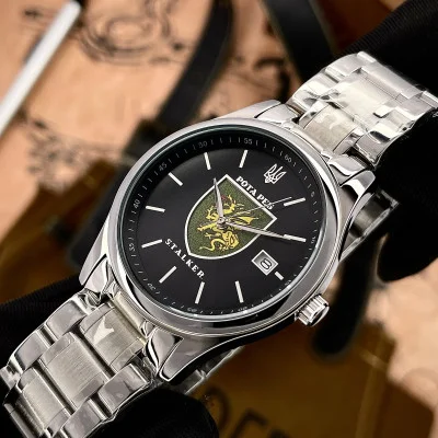 Класичний чоловічий годинник Awarder 023 Silver Steel під Індивідуальний дизайн, водонепроникний, японський механізм