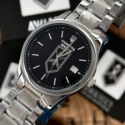 Классические мужские часы Awarder 023 Silver Steel под Индивидуальный дизайн, водонепроницаемый, японский механизм