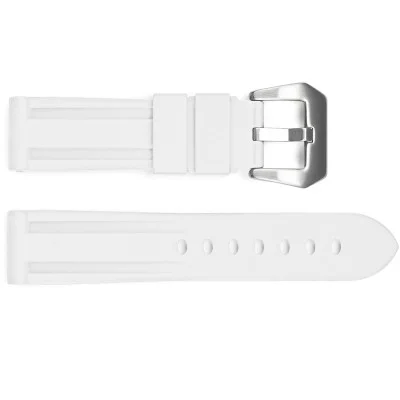Ремешок для часов 3001 Silicone White-Silver 24 мм.