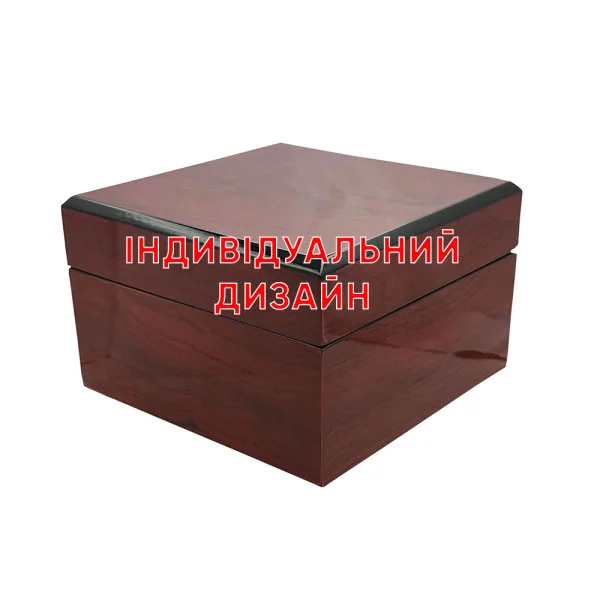 Коробка для часов деревянная Premium красное дерево Индивидуальный дизайн фото 1