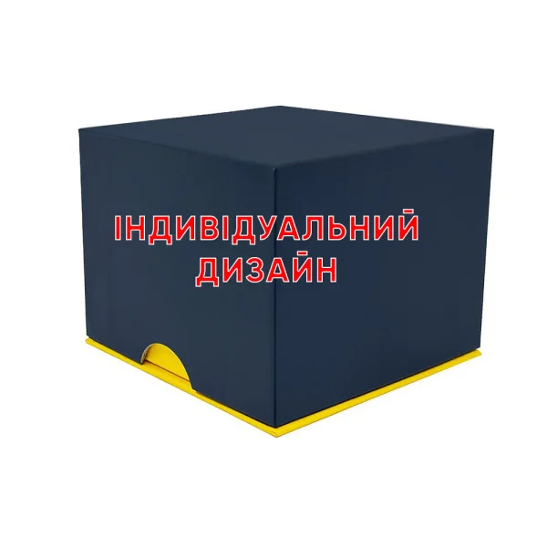 Коробочка для годинника Soft-Touch Black Blue-Yellow Індивідуальний дизайн фото 1