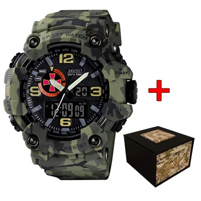 Чоловічий спортивний годинник кварцевий Awarder 002  ЗСУ Camo Green