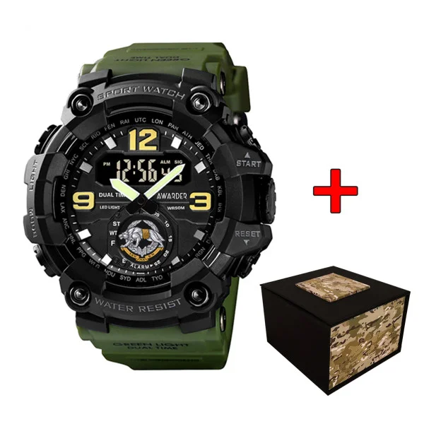Мужские спортивные часы кварцевые Awarder 004  ССО Army Green фото 1