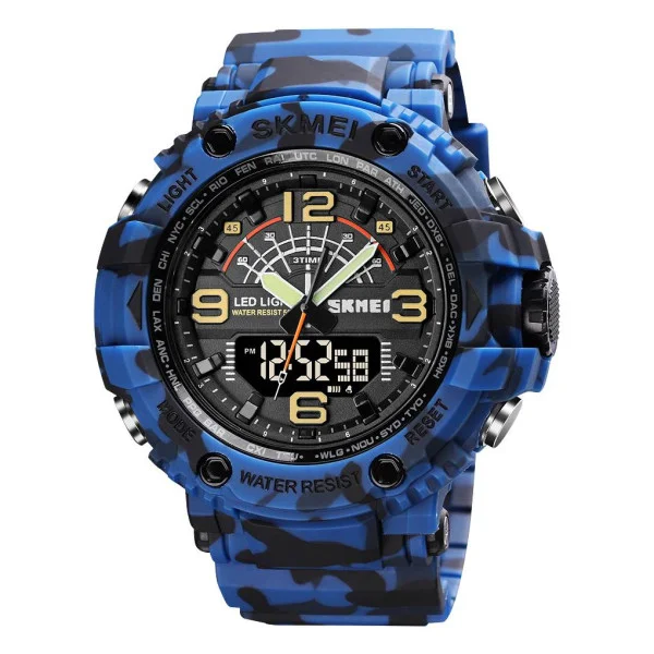 Чоловічий годинник Skmei 1617CMBU Camo Blue фото 1