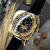 Жіночий годинник Awarder 021-3D Де би не була Gold-Black-Black Leather фото 5