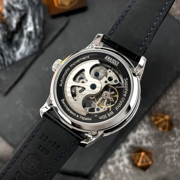 Чоловічий годинник Awarder 043 Де би не був Silver-Black Automatic фото 8