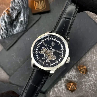 Мужские часы Awarder 043 Где би ни был Silver-Black Automatic