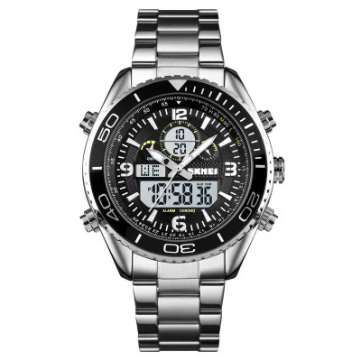 Чоловічий годинник Skmei 1600SIWT Silver-Black-White