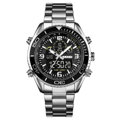 Чоловічий годинник Skmei 1600SIBK Silver-Black
