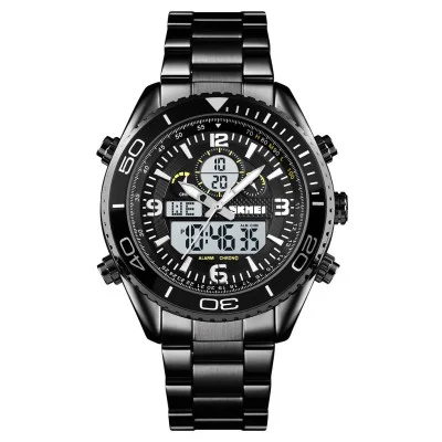 Чоловічий годинник Skmei 1600BKWT Black-Black-White