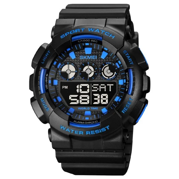 Чоловічий годинник Skmei 1857BU Black-Blue фото 1