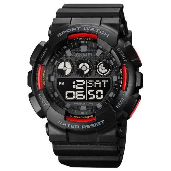 Чоловічий годинник Skmei 1857RD Black-Red фото 1
