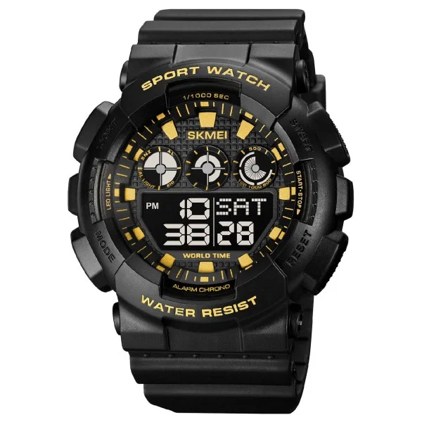Чоловічий годинник Skmei 1857BKGD Black-Gold фото 1