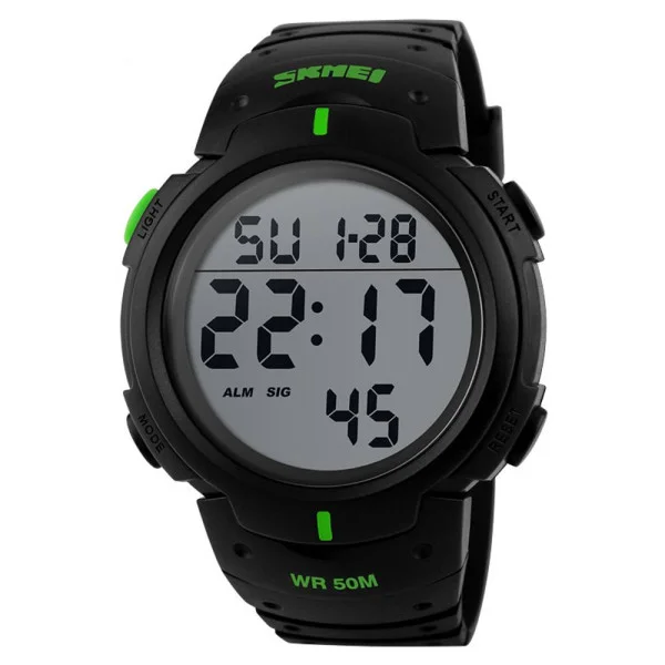 Чоловічий годинник Skmei 1068GN Black-Green фото 1