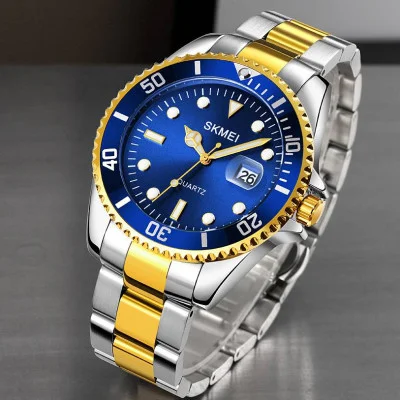 Чоловічий годинник Skmei 1779TGDBU Silver-Gold-Blue