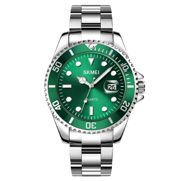 Мужские часы Skmei 1779SIGN Silver-Green фото 1