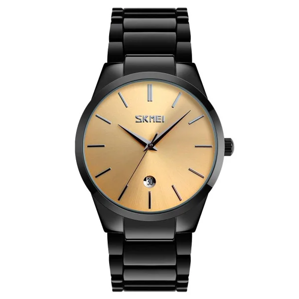Чоловічий годинник Skmei 9140BKGD Black-Gold фото 1