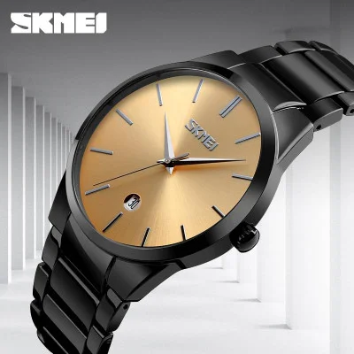 Чоловічий годинник Skmei 9140BKGD Black-Gold