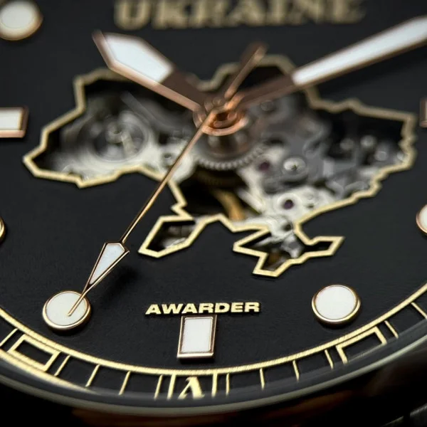 Мужские часы Awarder 044 Automatic Ukraine All Black фото 4