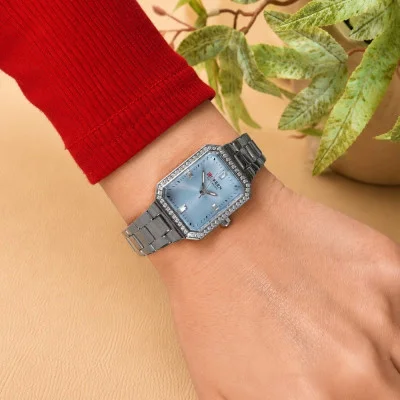 Женские часы Curren 9102 Silver-Blue
