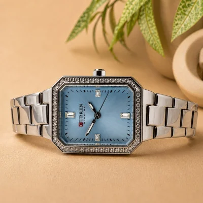 Женские часы Curren 9102 Silver-Blue
