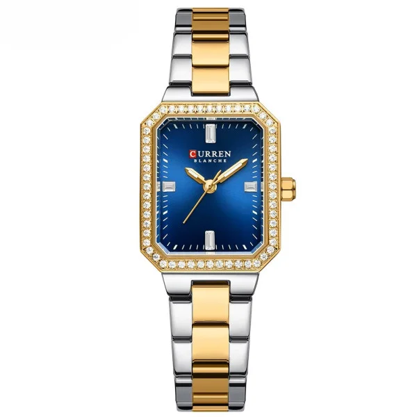Женские часы Curren 9102 Silver-Gold-Blue фото 1