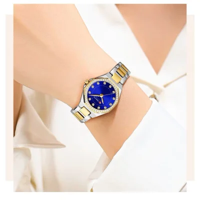 Жіночий годинник Curren 9100 Silver-Gold-Blue