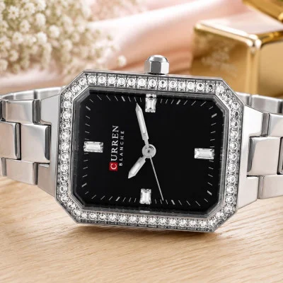 Жіночий годинник Curren 9102 Silver-Black