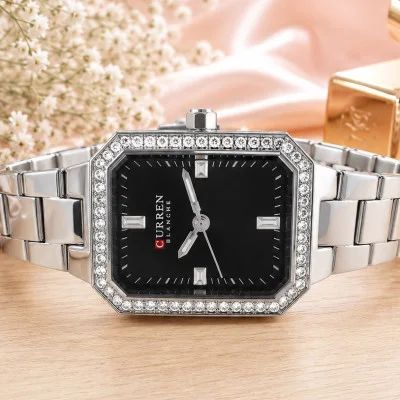 Жіночий годинник Curren 9102 Silver-Black